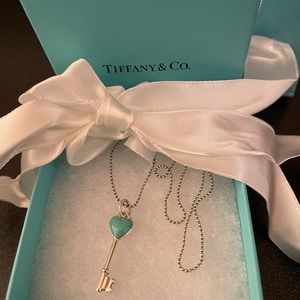 Tiffany turquoise heart lock pendant necklace